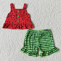 Sweet Summer Watermelon Tank & Ruffle Short Set