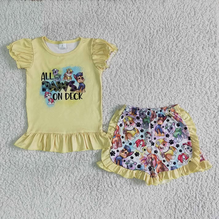 Paw Patrol "All Paws on Deck" Ruffle Short Set