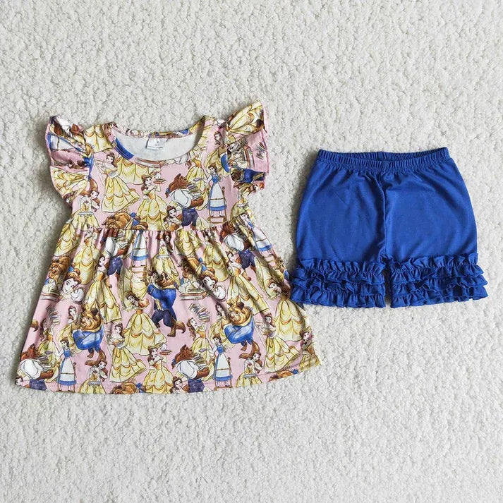Disney Belle Ruffle Short Set (For Officially Licensed Merchandise)