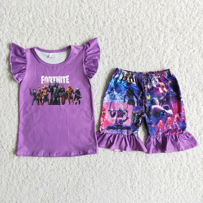 Fortnite Flutter Sleeve Ruffle Capri Set