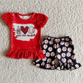 ⚾ Peace, Love & Baseball Boutique 2-Piece Outfit Set