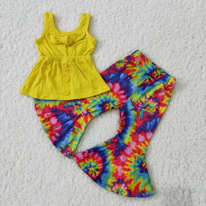 Sunshine Tie-Dye Bell Bottom Set